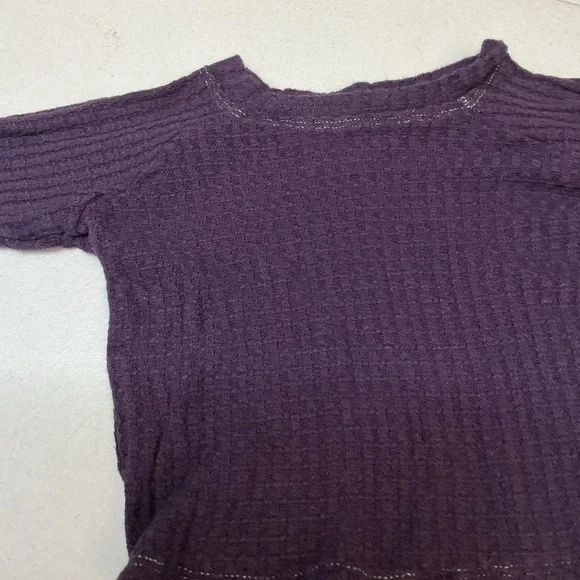 Handmade 2 Sweet Cheeks Waffle Knit Set 0-3M Purple Lounge Outfit - Picture 3 of 11